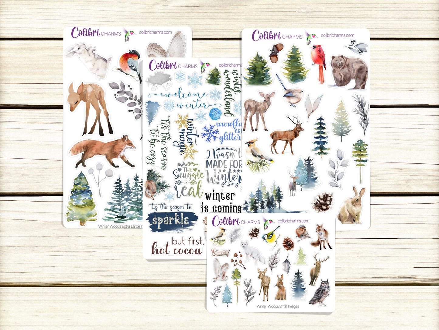 Winter Woods Planner Stickers | Deco Stickers | Deco | Deco Planner Sticker Kit | Seasonal Planner Stickers