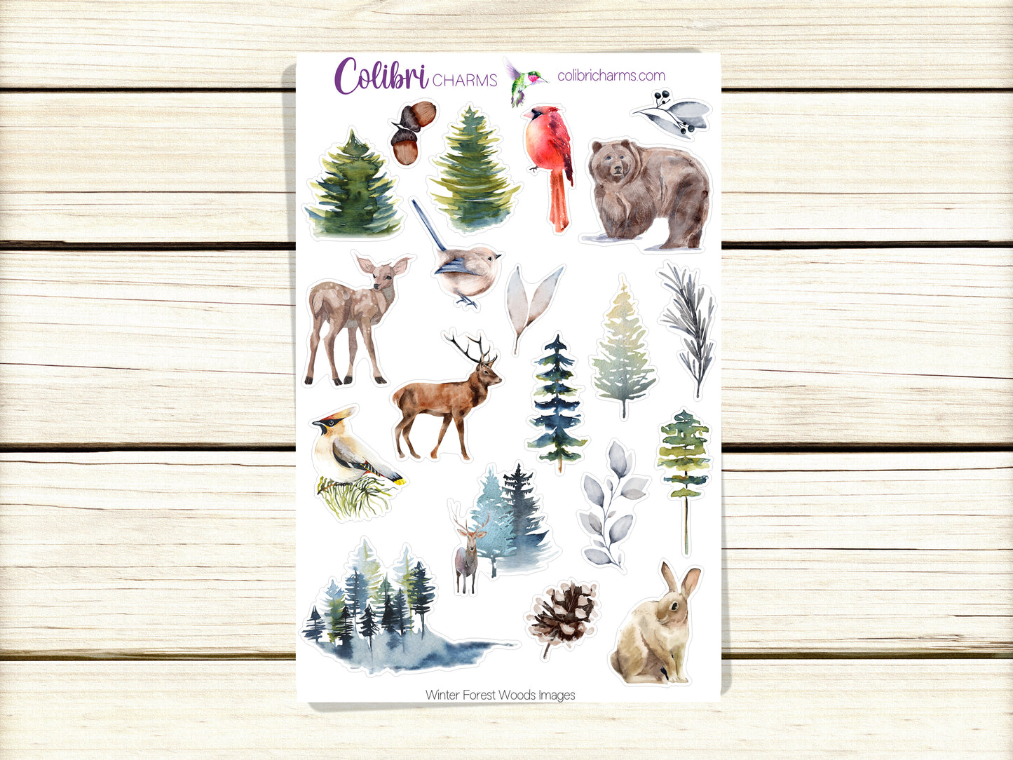 Winter Woods Planner Stickers | Deco Stickers | Deco | Deco Planner Sticker Kit | Seasonal Planner Stickers