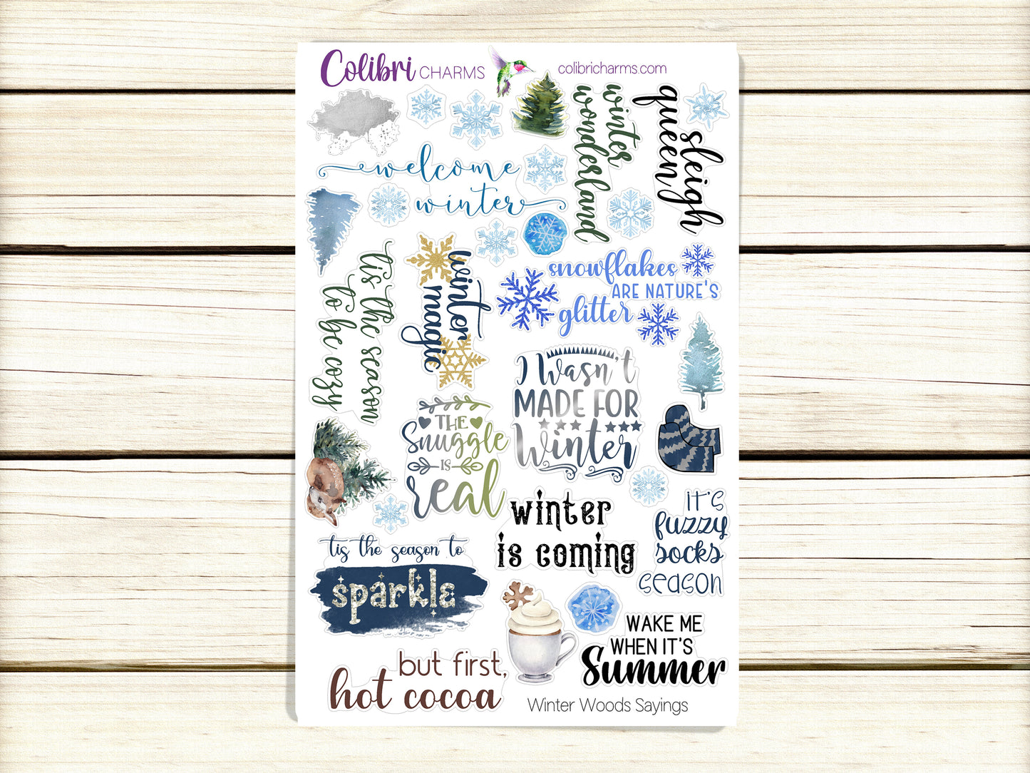 Winter Woods Planner Stickers | Deco Stickers | Deco | Deco Planner Sticker Kit | Seasonal Planner Stickers