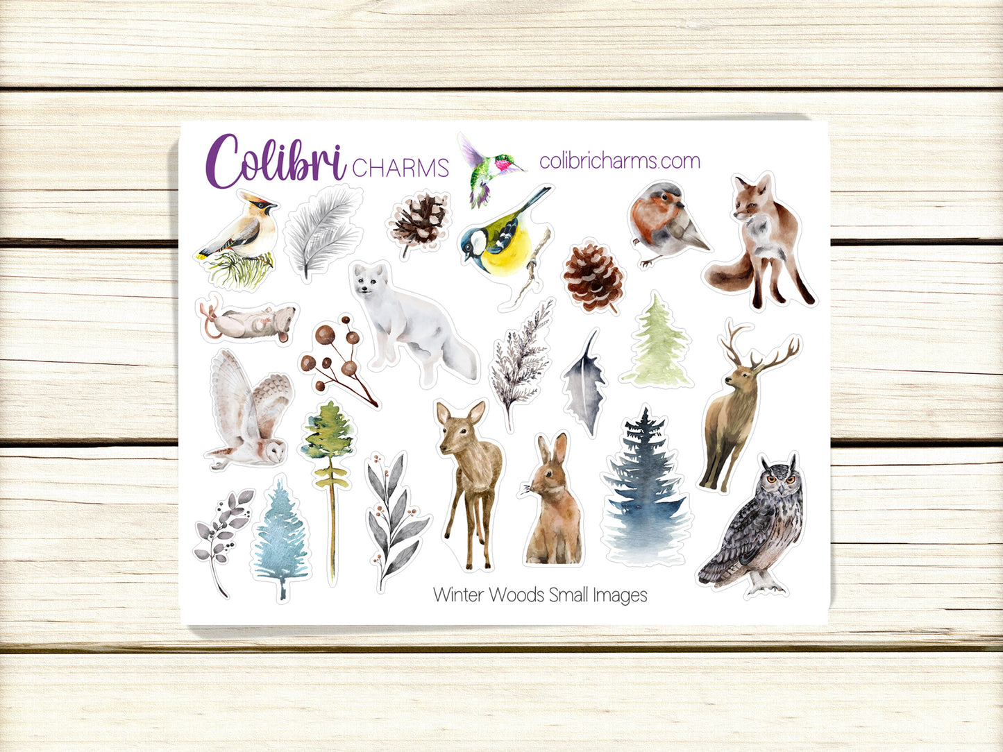 Winter Woods Planner Stickers | Deco Stickers | Deco | Deco Planner Sticker Kit | Seasonal Planner Stickers