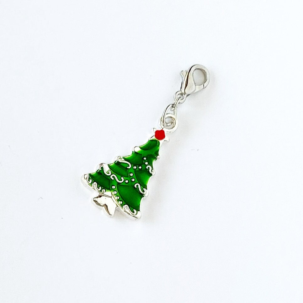 Enamel Christmas Charms | Holiday Stitch Markers | Festive Bookmarks