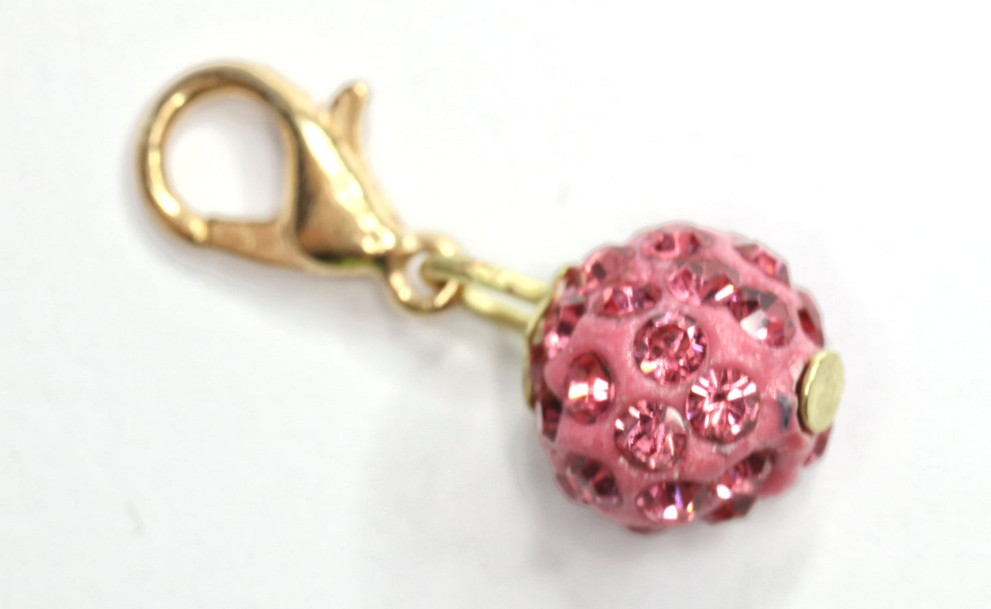 Rhinestone Planner Charms | Sparkly Fashion Dangles - Pink, Rose, Black, White | Beaded Stitch Marker | Progress Keeper