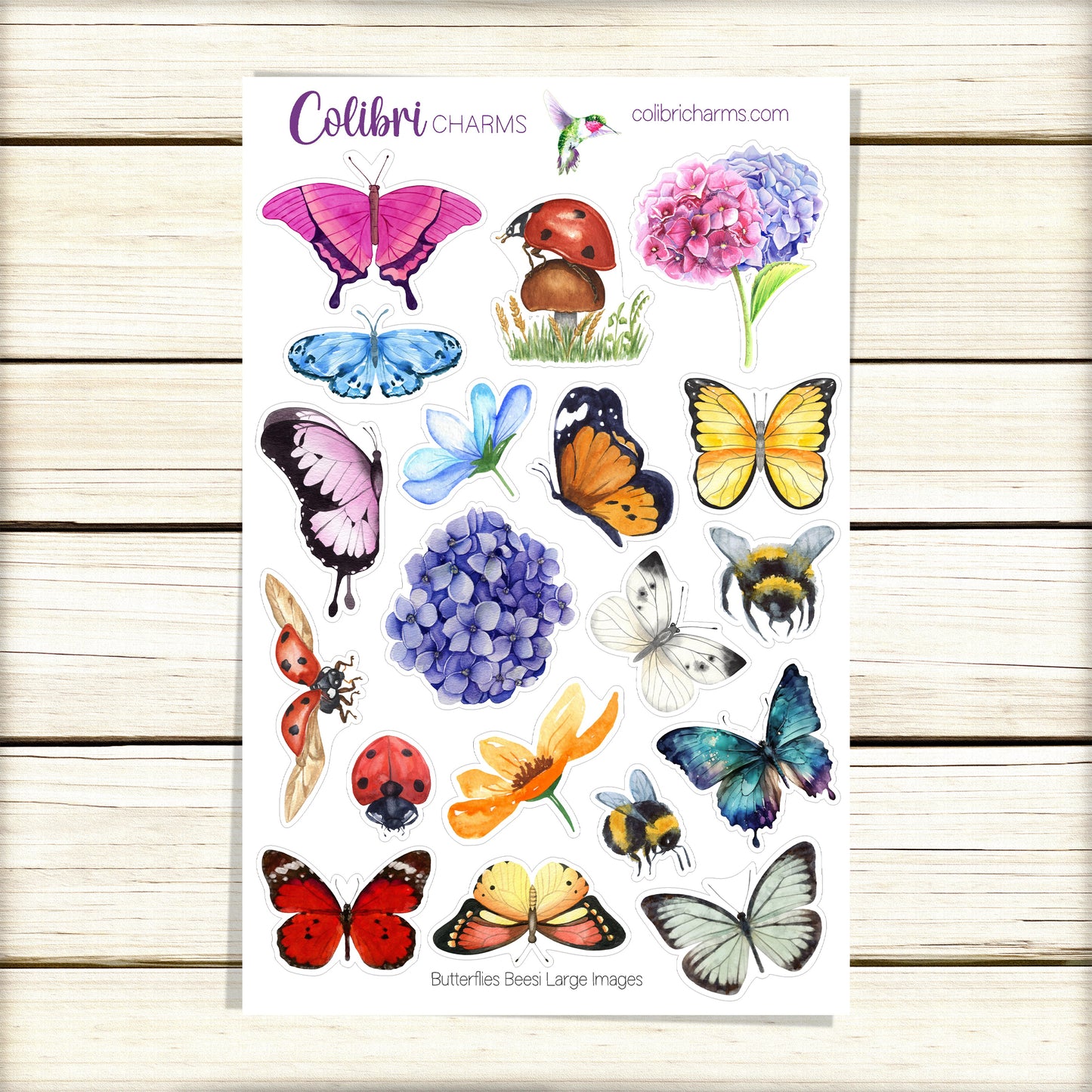 Butterfly Garden Planner Stickers | Deco Stickers | Springtime Deco | Pollinator Planner Sticker Kit | Seasonal Planner Stickers