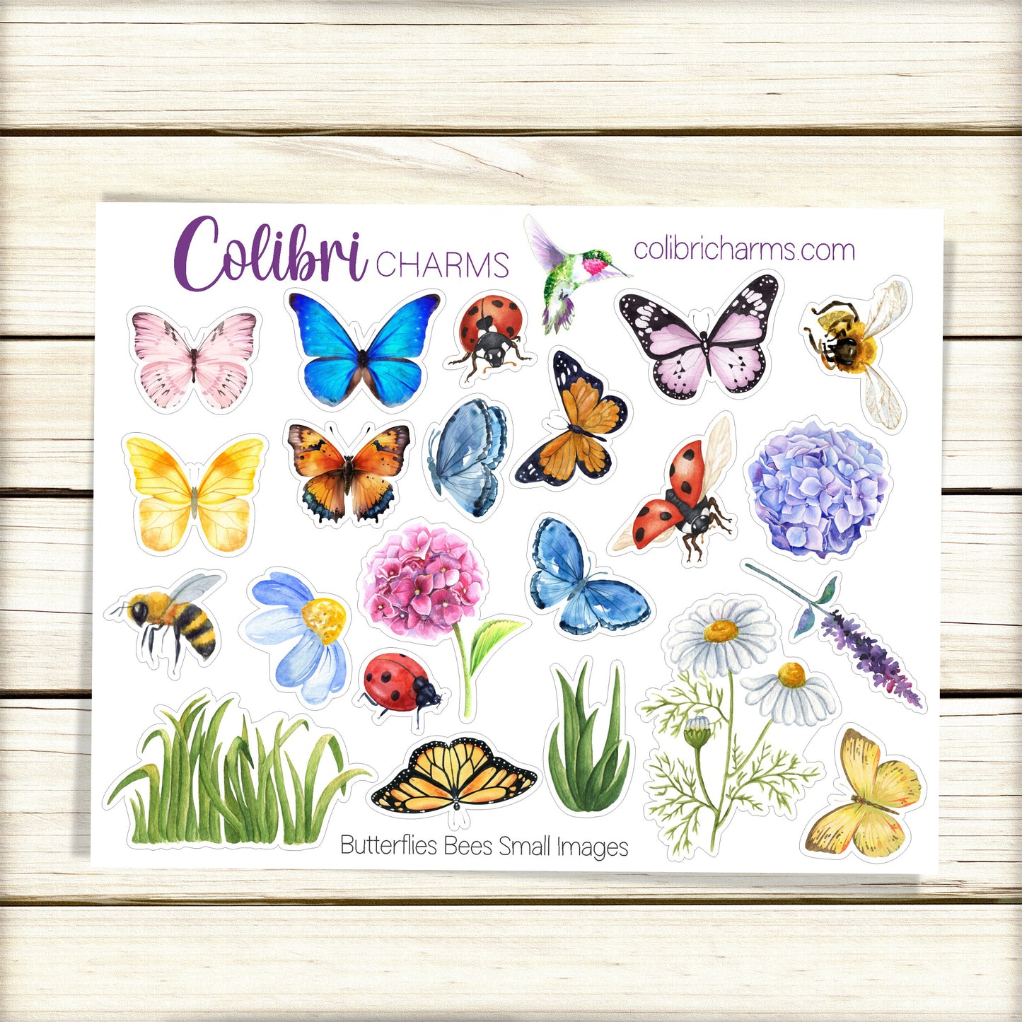 Butterfly Garden Planner Stickers | Deco Stickers | Springtime Deco | Pollinator Planner Sticker Kit | Seasonal Planner Stickers