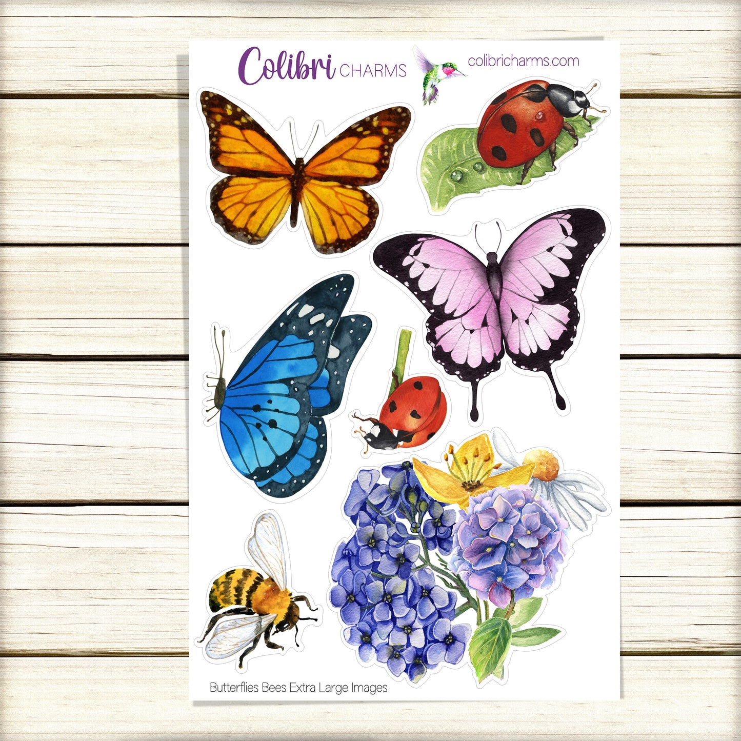 Butterfly Garden Planner Stickers | Deco Stickers | Springtime Deco | Pollinator Planner Sticker Kit | Seasonal Planner Stickers