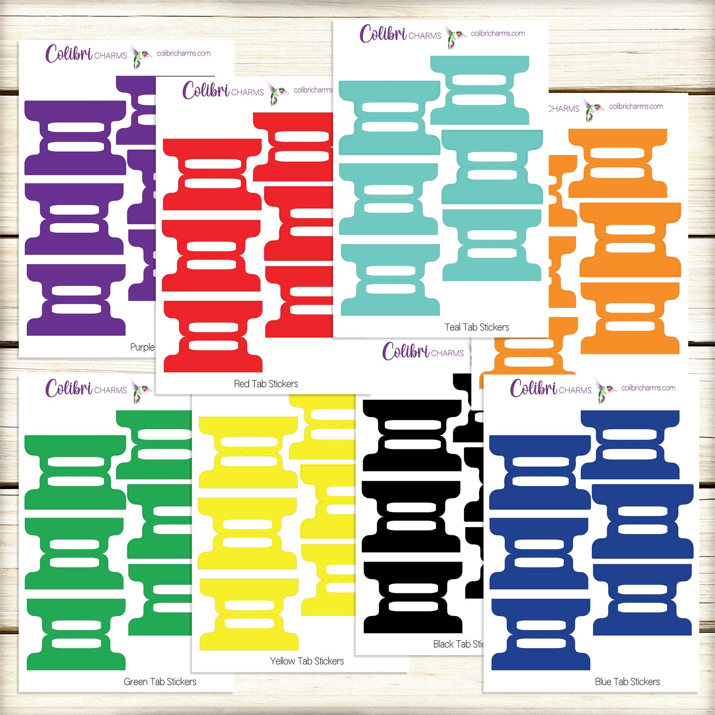 Colorful Tab Stickers | Single Color Tab Planner Stickers | Planner Organization