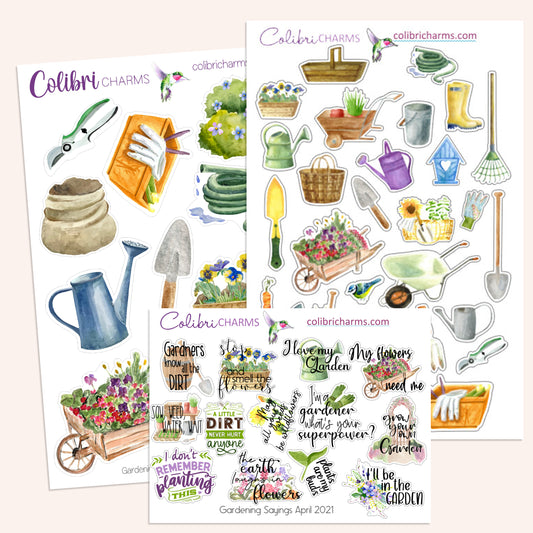 Gardener's Planner Stickers | Gardening Stickers | Plant Lovers Stickers | Seasonal Planner Stickers