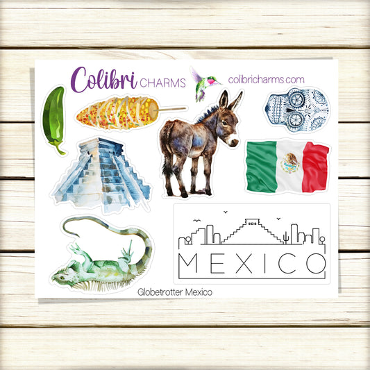 Mexico | Travel Journal Stickers | Globetrotter Destination Planner Stickers | North American Stickers | Seasonal Planner Stickers