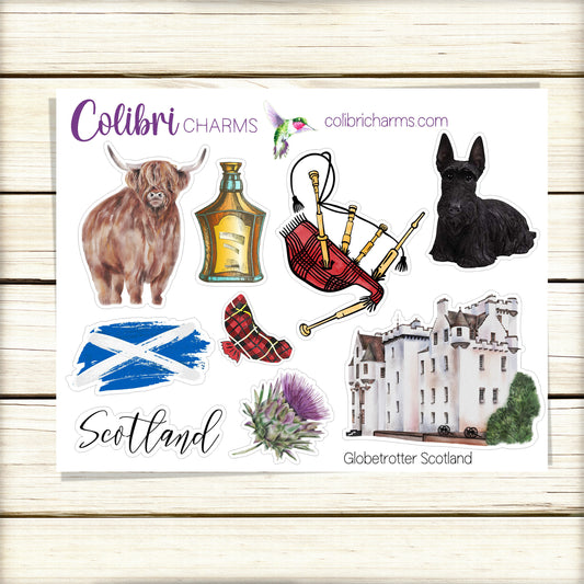 Scotland | Travel Journal Stickers | Globetrotter Destination Planner Stickers | Europe Stickers | Seasonal Planner Stickers