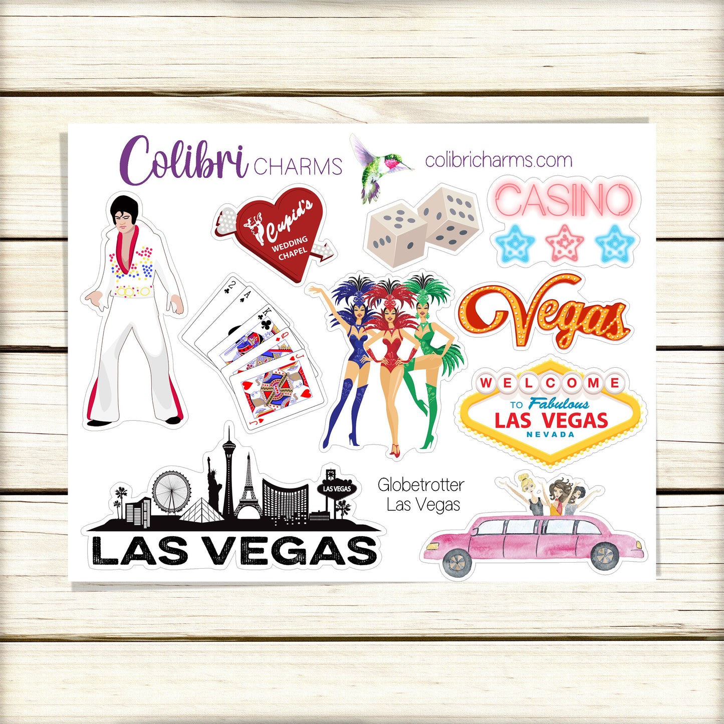 Las Vegas | Travel Journal Stickers | Globetrotter Destination Planner Stickers | USA Stickers | Seasonal Planner Stickers