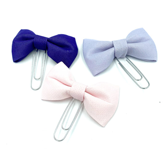 Purple, Pink and Lavender Bow Planner Clips | Colorful Clips | Planner Clips