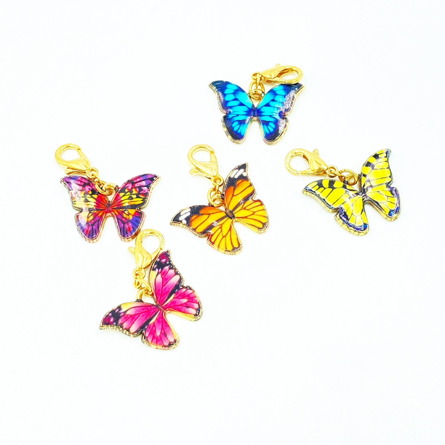 Colorful Butterfly Charms | Pollinator Bookmark | Butterfly Clip | Stitch Marker | Progress Keeper