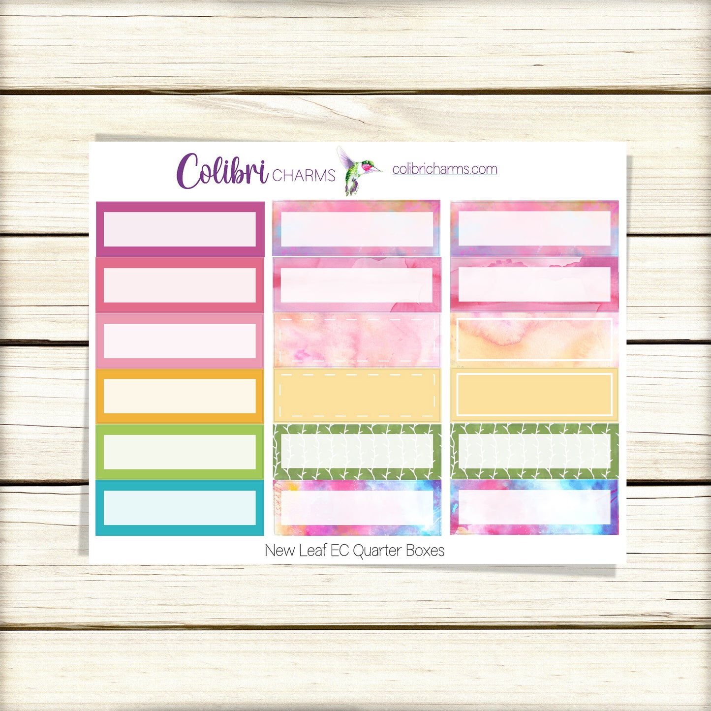 New Leaf Box Planner Stickers | Watercolor Botantical Happy Planner Stickers | Seasonal Planner |