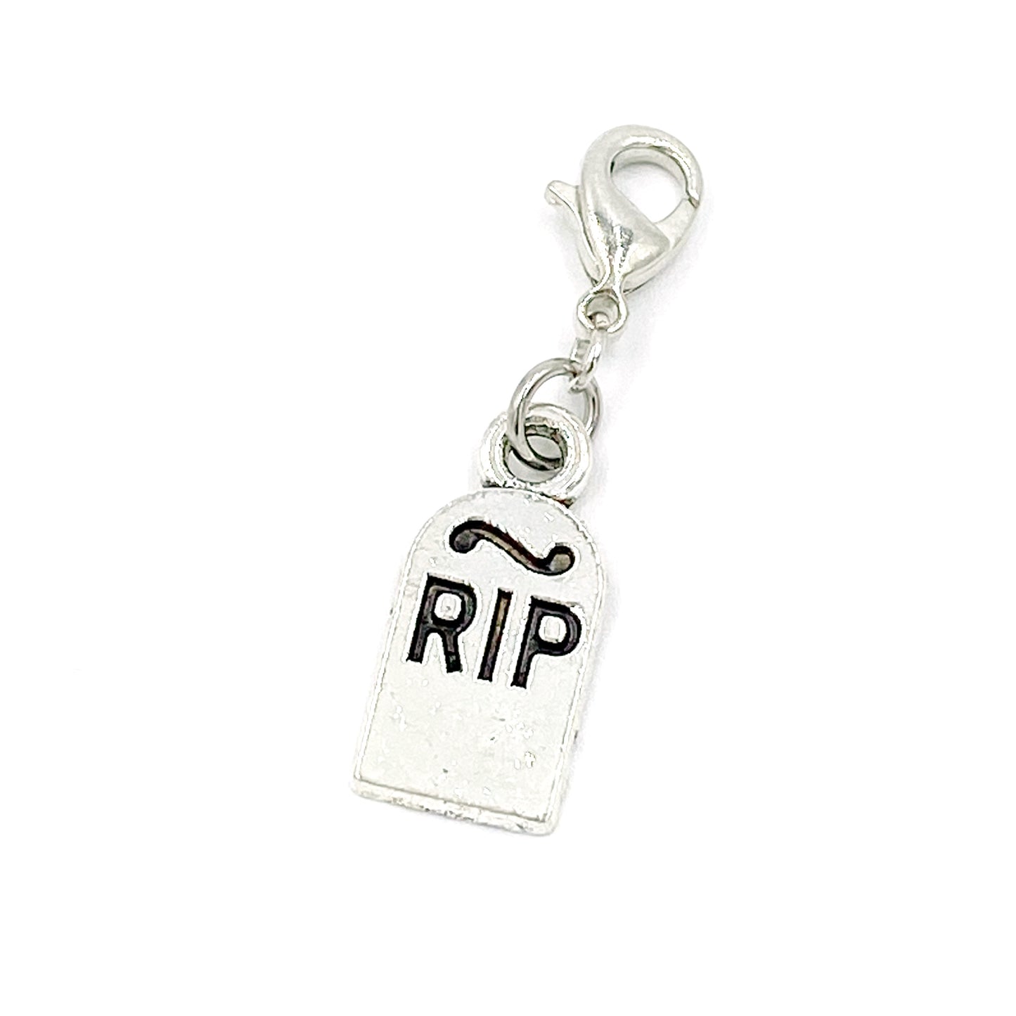 Headstone Planner Charm | Halloween Bookmark | Spooky Clip | Seasonal Planner Accessories | RIP Stitch Marker | Gravestone | Graveyard