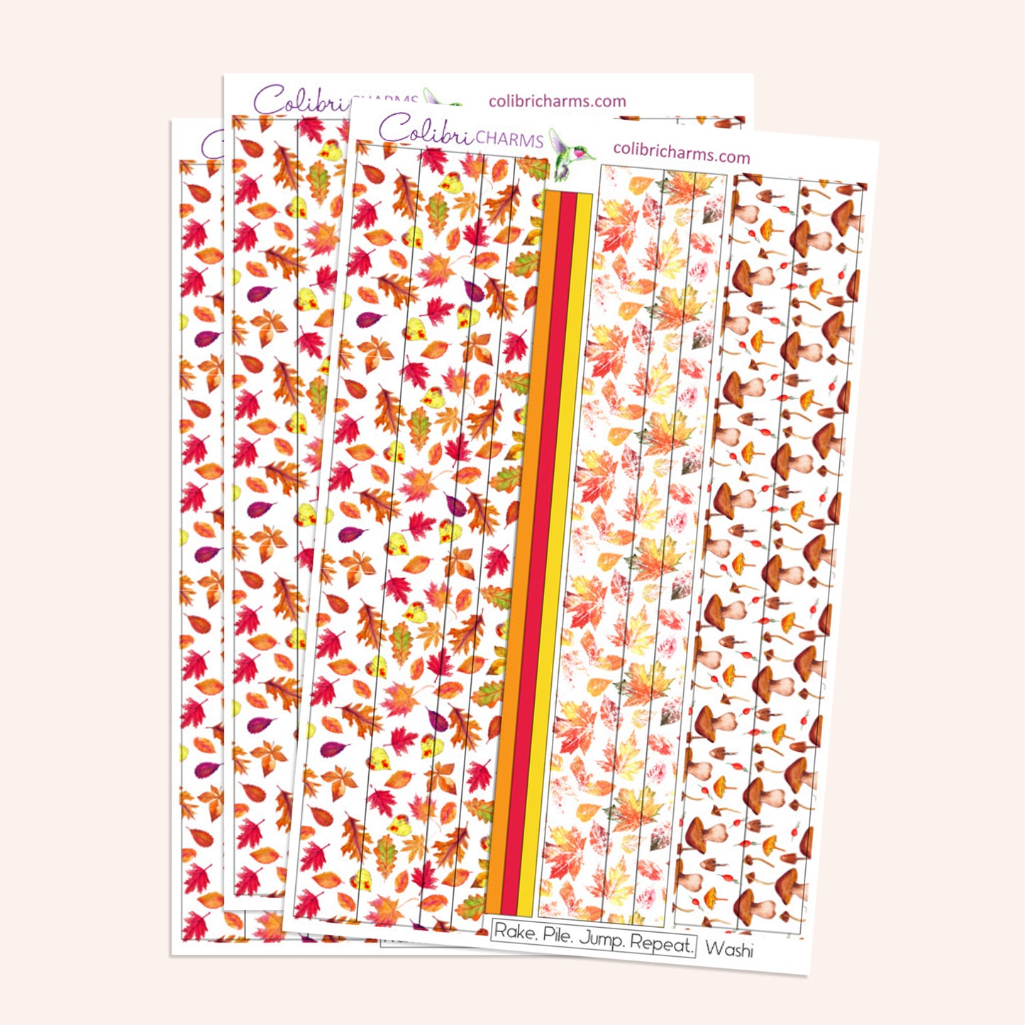 Rake. Pile. Jump. Repeat. Planner Stickers | Fall Leaves Stickers | Autumn Stickers | Seasonal Planner Stickersr