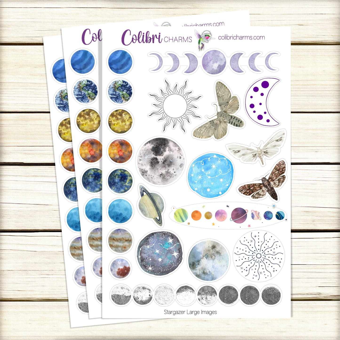 Stargazer Planner Stickers | Celestial Deco Stickers | Space Deco | Deco Planner Sticker Kit | Seasonal Planner Stickers