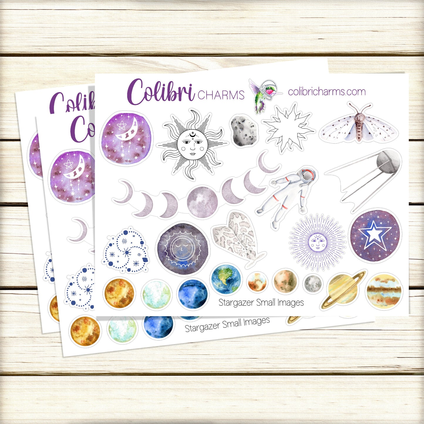 Stargazer Planner Stickers | Celestial Deco Stickers | Space Deco | Deco Planner Sticker Kit | Seasonal Planner Stickers