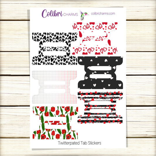 Twitterpated Tab Stickers | Valentine Tab Planner Stickers | Planner Organization | Love | Holiday