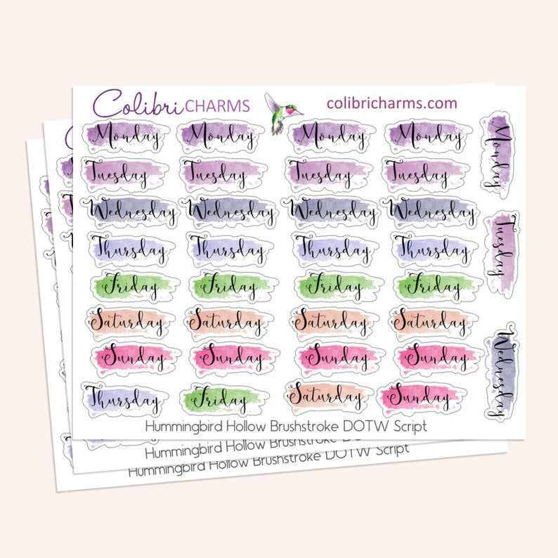 Rake Leaves Cursive Script Planner Stickers