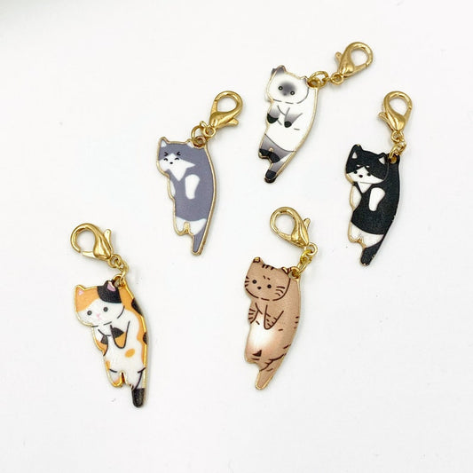 Enamel Cats Planner Charms | Kitty Stitch Marker | Bookmark | Perfect Gift for Cat Lover | Kitties Progress Keeper | Counter