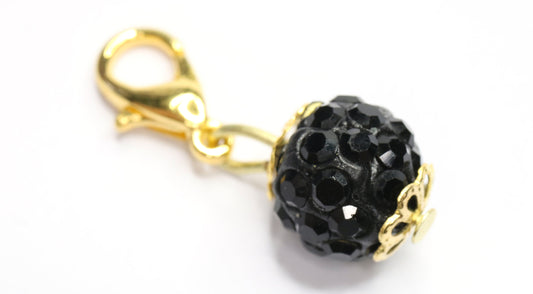 Rhinestone Dangle - Black