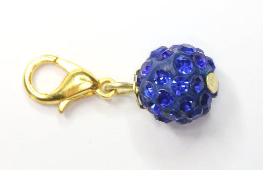 Rhinestone Dangle - Bright Blue