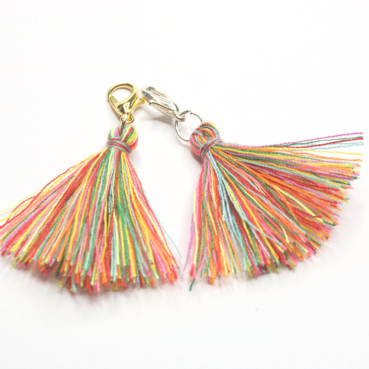 1-inch Multicolor Tassel Planner Charm | Stitch Marker | Progress Keeper | Badge Reel Charm | Bookmark