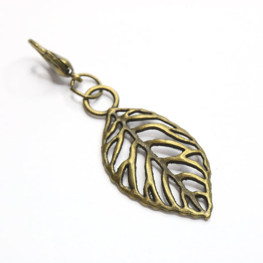 Antique Bronze Skeleton Leaf | Autumn Bookmark | Leaves Clip