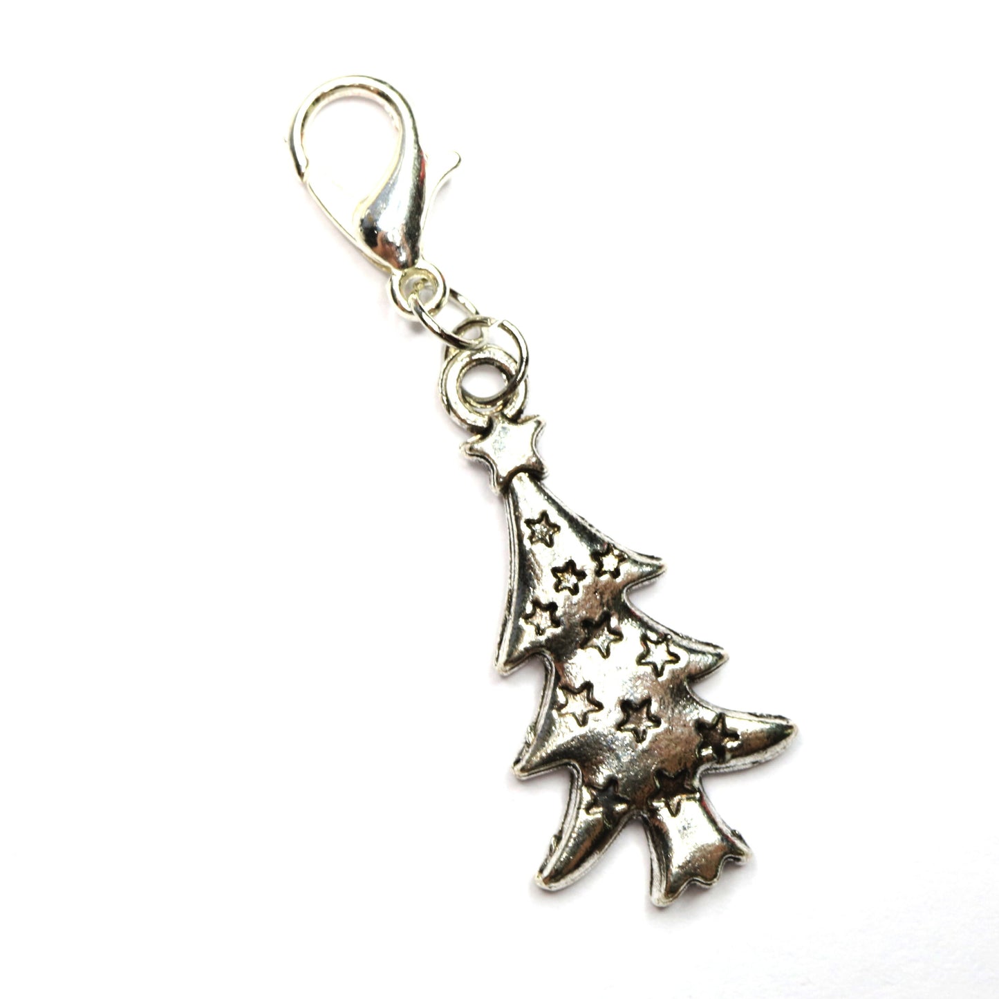 Silver or Gold Tree Charm | Christmas Tree Bookmark | Holiday Clip