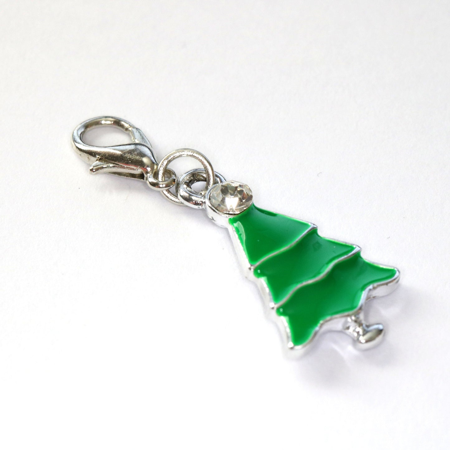 Rhinestone-Topped Tree Charm | Christmas Tree Bookmark | Tree Clip