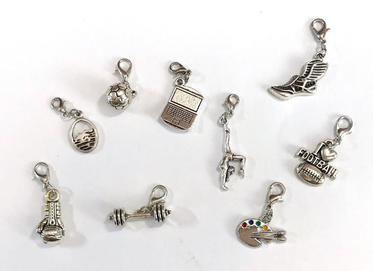 Football Charms | Computer Charm | Cheer Charm | Weightlifting Charm | Progress Keeper | Stitch Marker