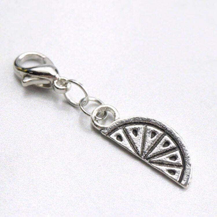 Tiny Lemon Wedge Charm | Citrus Bookmark | Lemon Clip