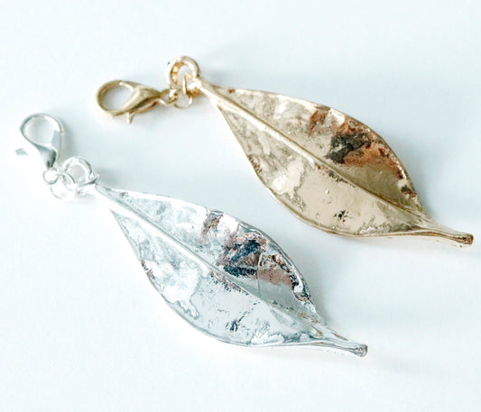 Skinny Leaf Charm | Leaf Bookmark | Leaves Clips