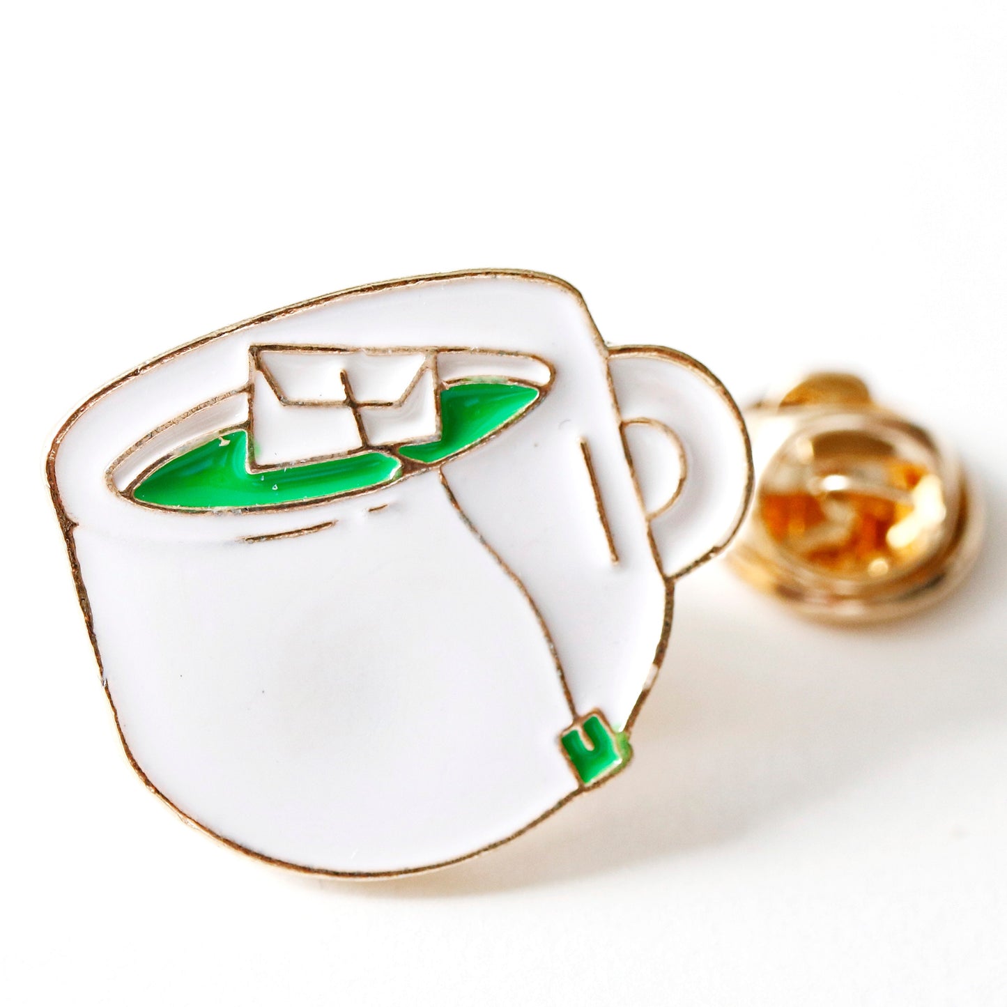 Cup of Green Tea Enamel Pin | Tea Lover's Gift | Mum | Mom | Teacher | Tea Drinker