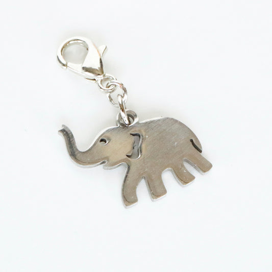 Baby Elephant Charm | Tiny Elephant Clip | Animal Bookmark