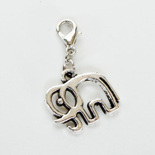 Open Elephant Charm | Elephant Clip | Animal Bookmark | Stitch Marker | Progress Keeper