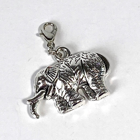 Detailed Elephant Charm | Safari Clip | Animal Bookmark