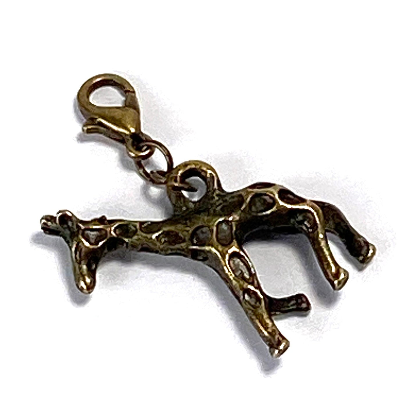 Small Giraffe Charm | Bronze Giraffe Clip