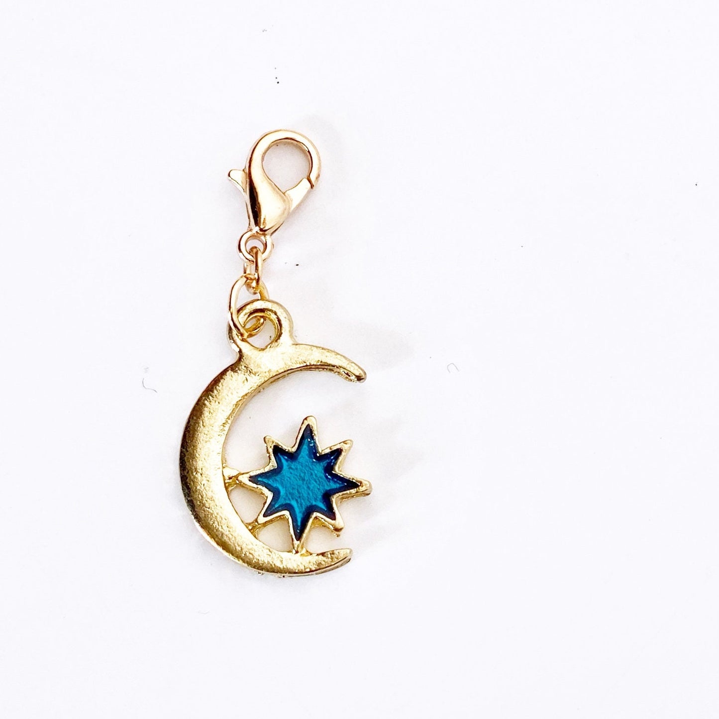 Enamel Moon & Star Charms | Celestial Bookmark | Moons and Stars Clip