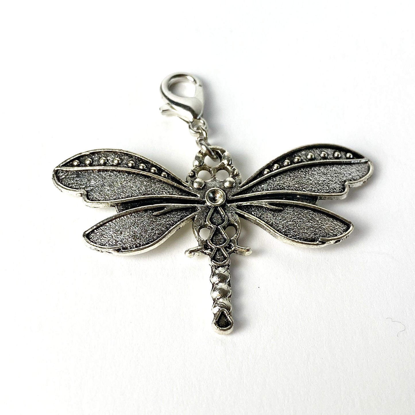 Silver Dragonfly Charms | Open Dragonfly Bookmark | Antique Dragonfly Clip