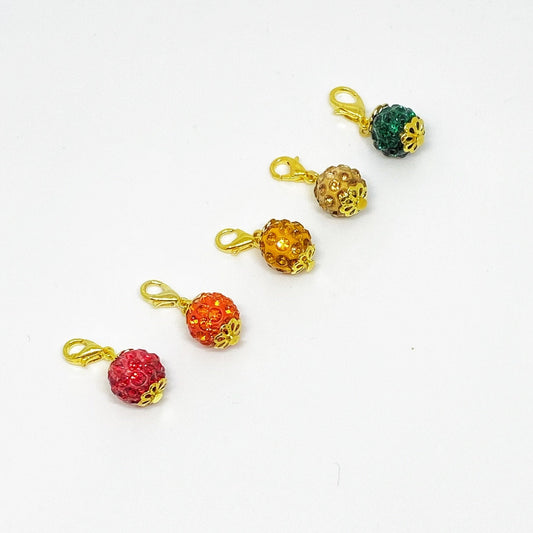 Autumn Leaf Colors Rhinestone Dangles