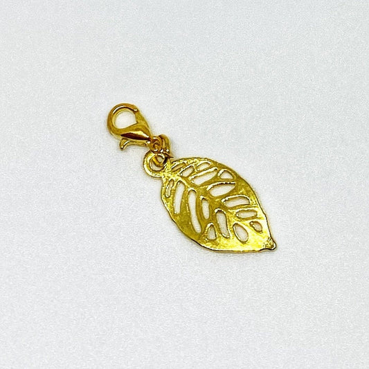 Gold Leaf Charm | Autumn Leaf Clip | Fall Leaves Bookmark