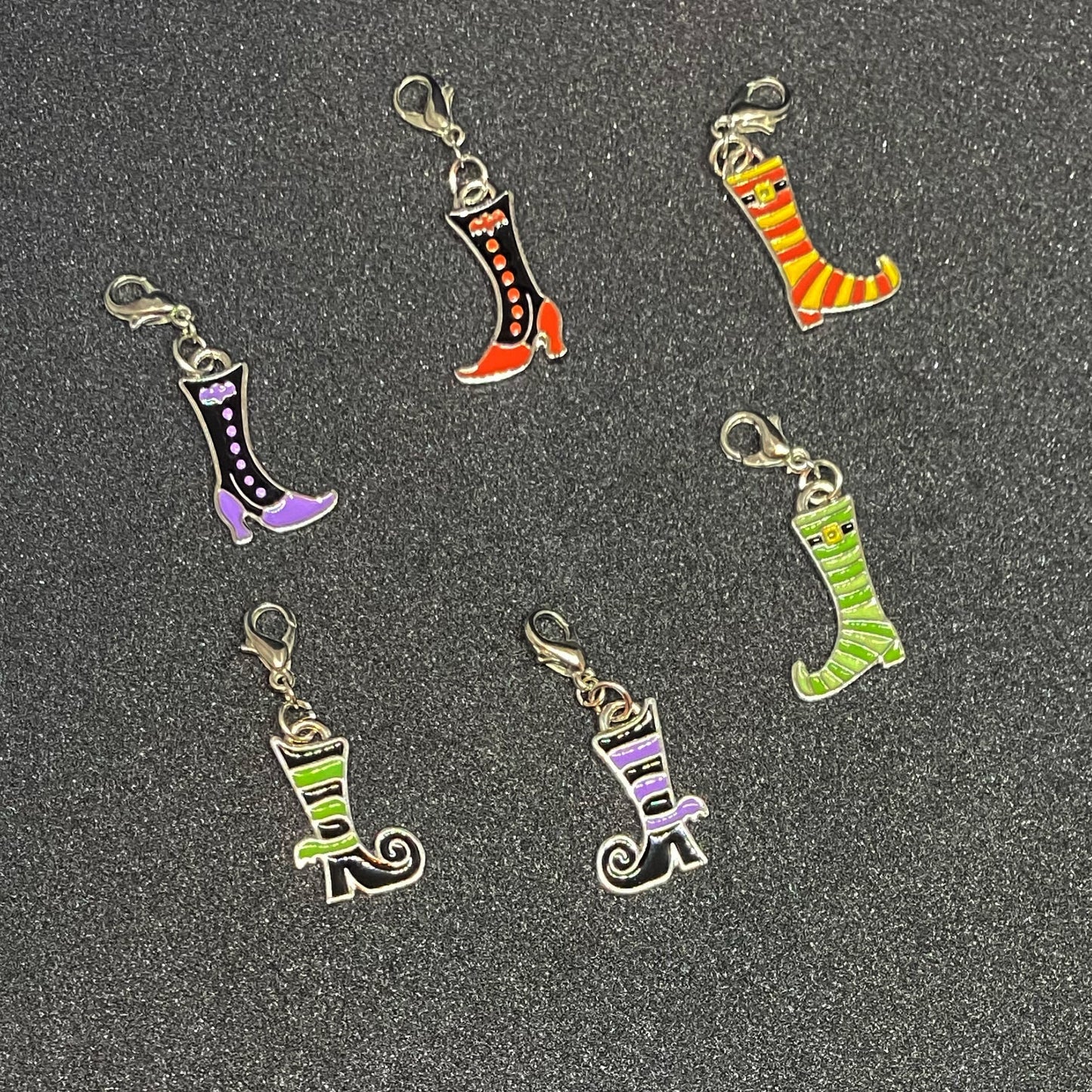 Witchy Feet Charms | Halloween Stitch Markers| Spooky Bookmarks