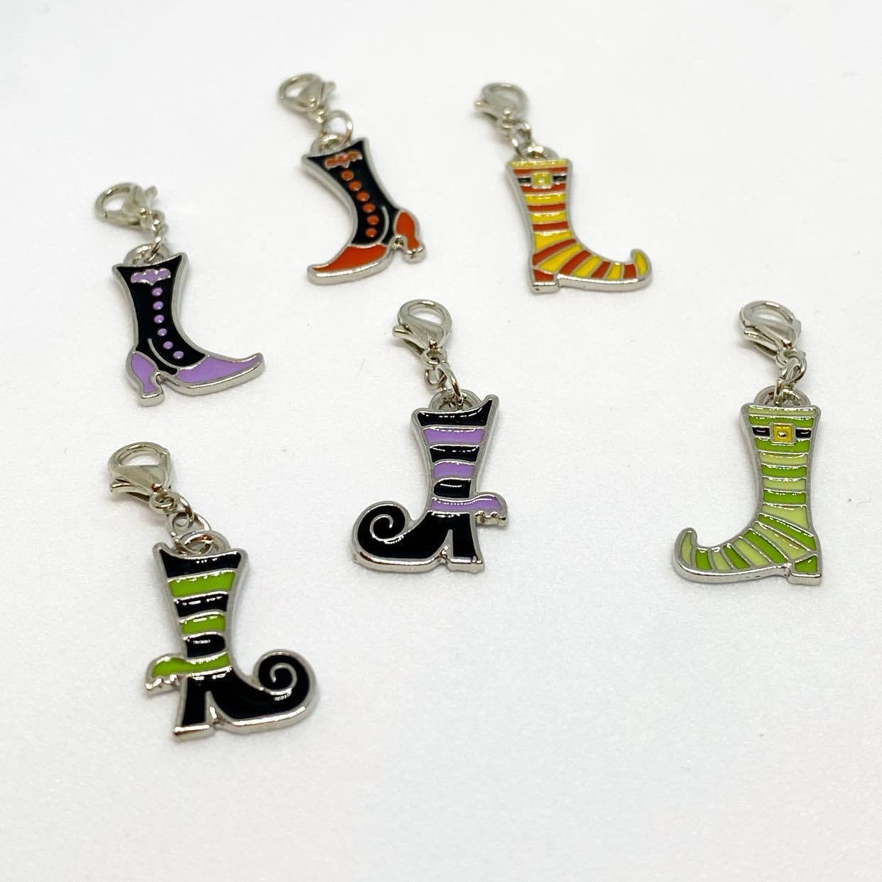 Witchy Feet Charms, Halloween Stitch Markers