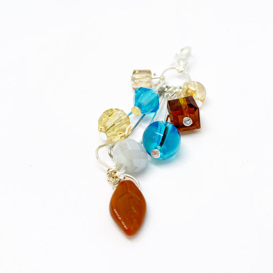 Beaded Planner Charm Autumn Colors | Sparkly Planner Clip | Fall Planner Bead Cluster