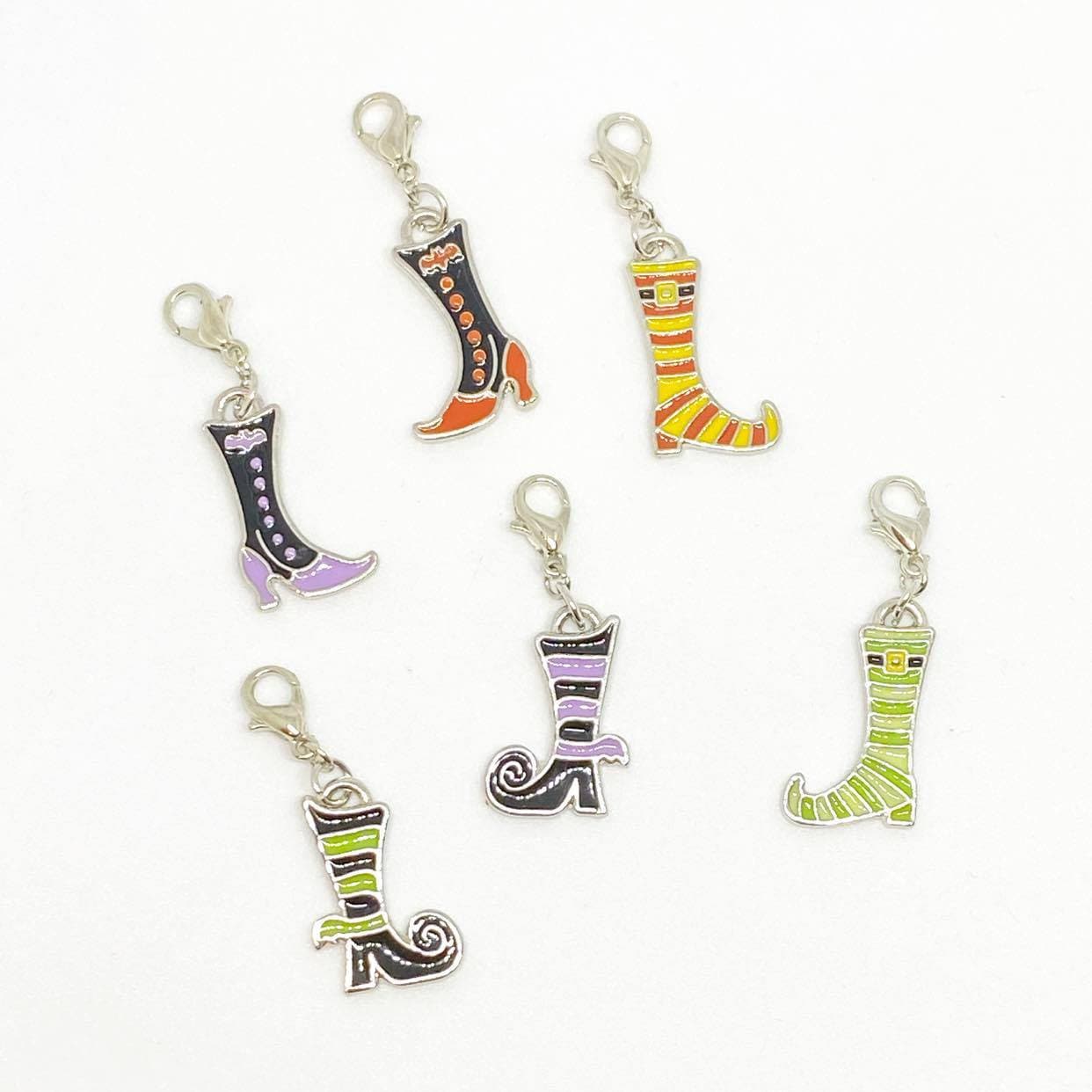 Witchy Feet Charms | Halloween Stitch Markers| Spooky Bookmarks