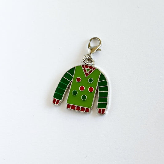 Ugly Sweater Charms | Christmas Sweater Clip | Ugly Jumper Bookmark | Stitch Marker | Progress Keeper