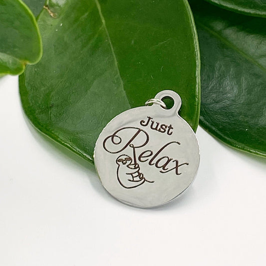 Just Relax Charm | Sloth Bookmark | Relaxation Stitch Marker | Progress Keeper | Counter