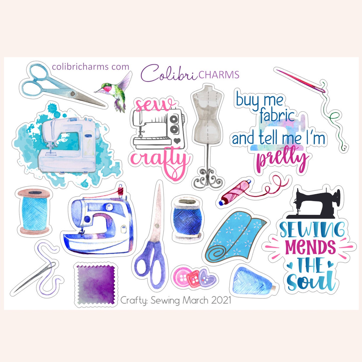 Crafty Planner Stickers, Creative Stickers, Knitting Stickers