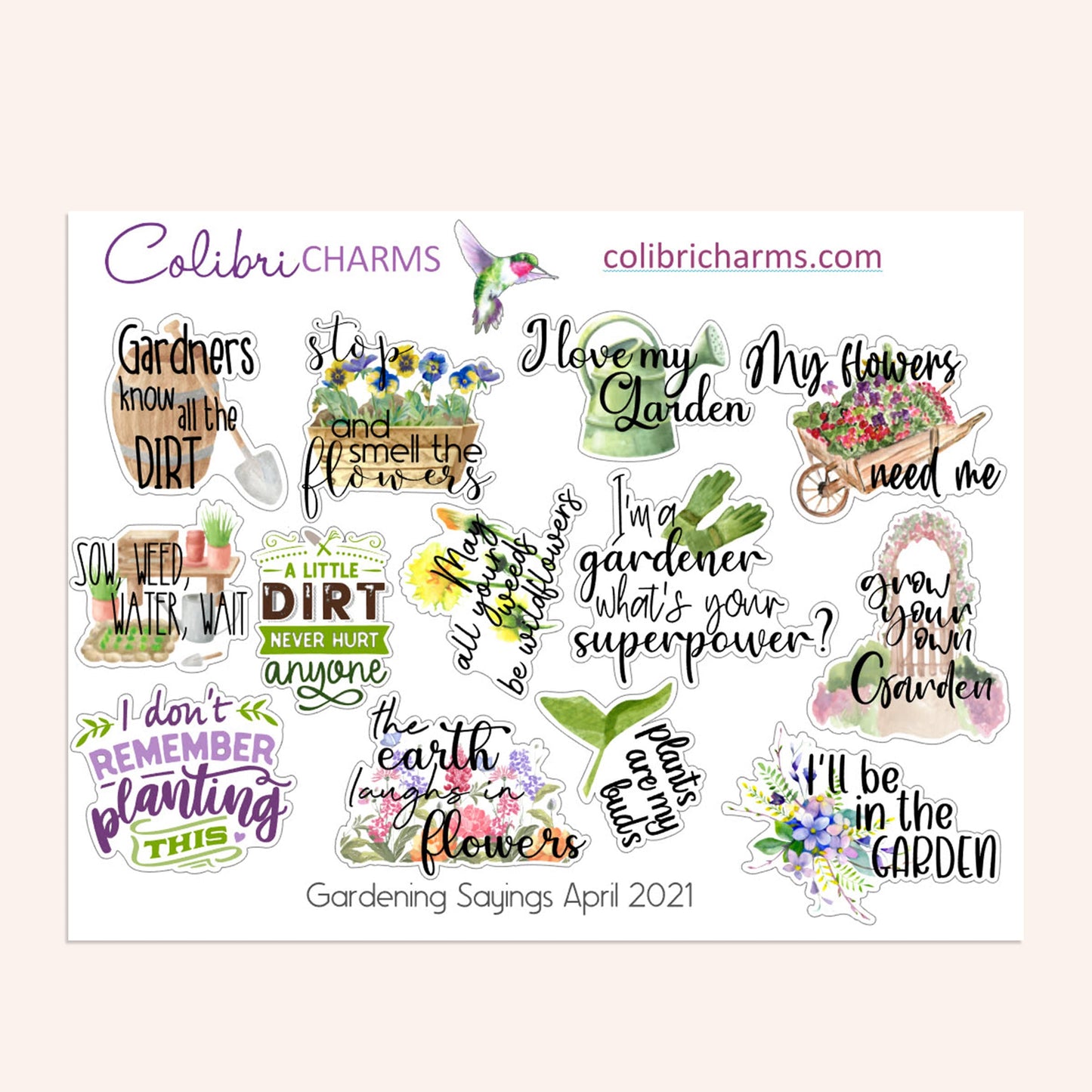 Gardener's Planner Stickers | Gardening Stickers | Plant Lovers Stickers | Seasonal Planner Stickers